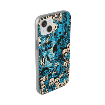 Electric Skull Graffiti · Lite Phone Case for iPhone ·  Blue