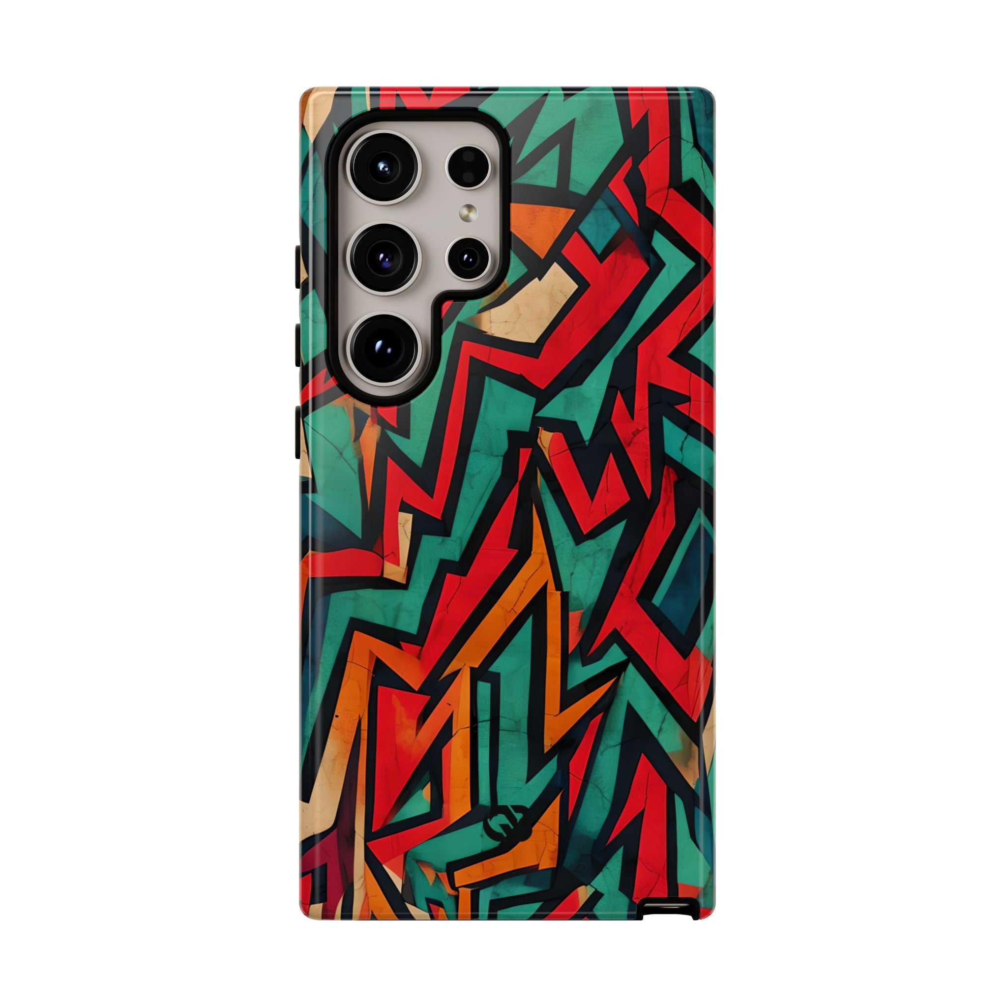 Jagged Teal Static · Tough Phone Case for Samsung