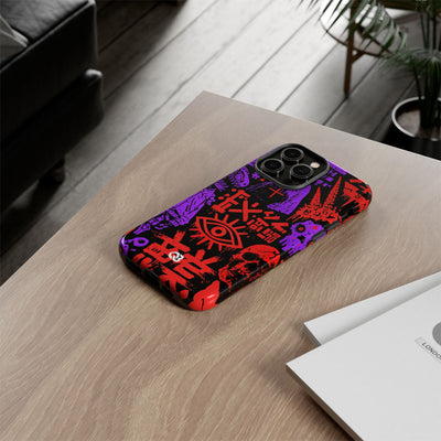 Underground Cyber Glyphs · Tough Phone Case for iPhone · Black