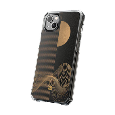 Gold Impact MagSafe Phone Case for iPhone - Gilded Obsidian Dunes
