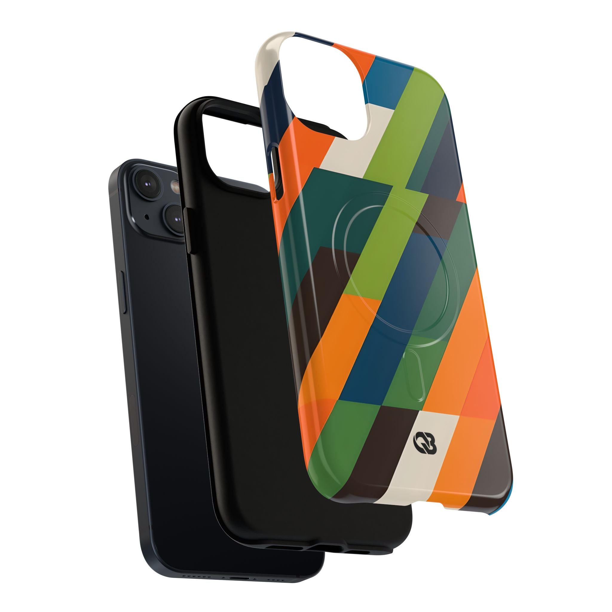 Angled Retro Mosaic · Tough+ Phone Case for iPhone · Magsafe