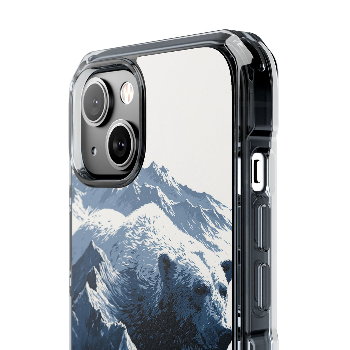 Fjord Summit Bear · Clear Impact Magnetic Phone Case for iPhone · Blue