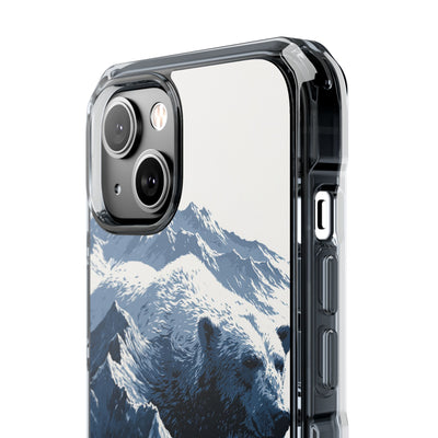 Fjord Summit Bear · Clear Impact Magnetic Phone Case for iPhone · Blue