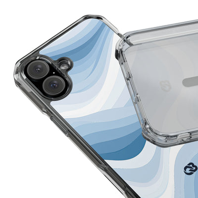 Blue Impact MagSafe Phone Case for iPhone - Glacial Indigo Flow