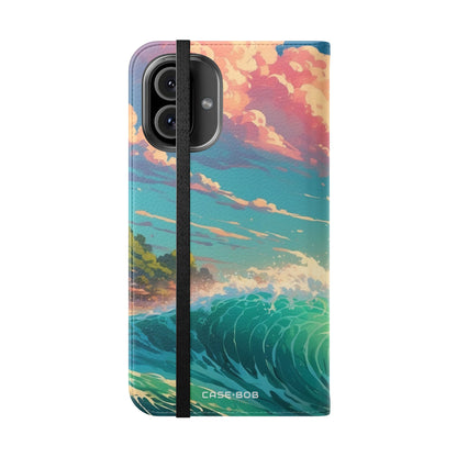 Sunset Wave - iPhone 16 Plus Case - Wallet