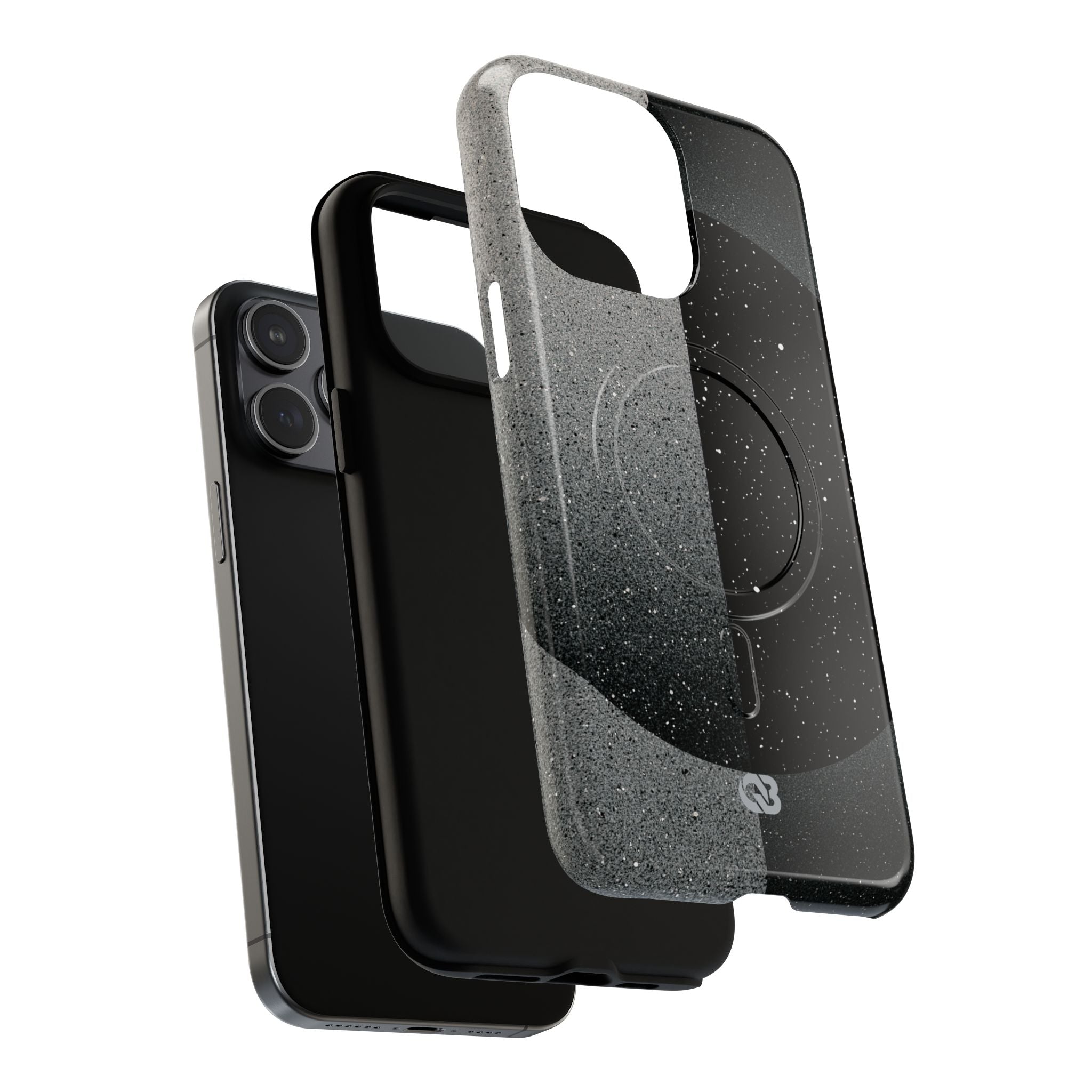 Black Tough 2.0 Magsafe Phone Case for iPhone - Lunar Static Orbit