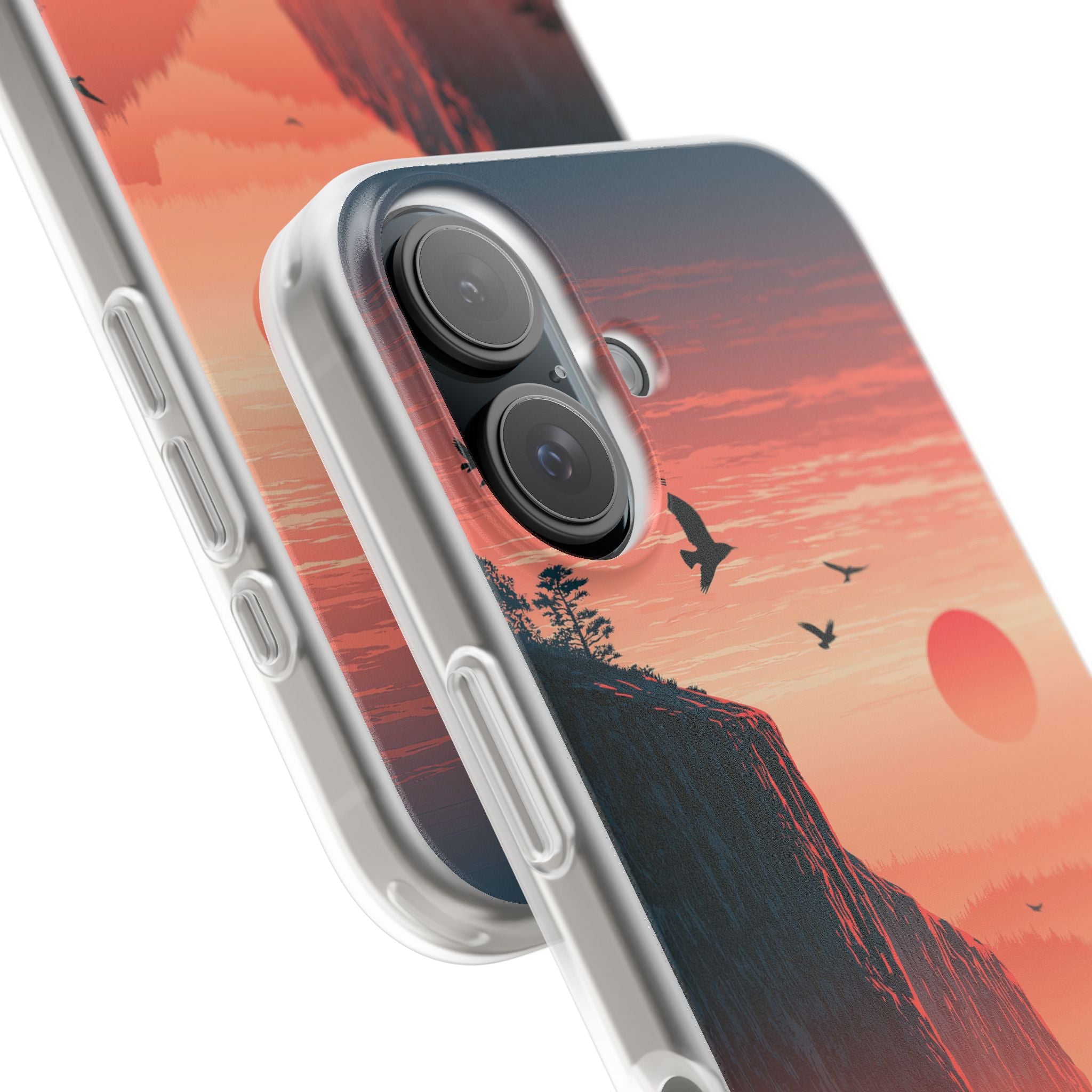 Orange Lite Phone Case for iPhone - Crimson Ridge Flight