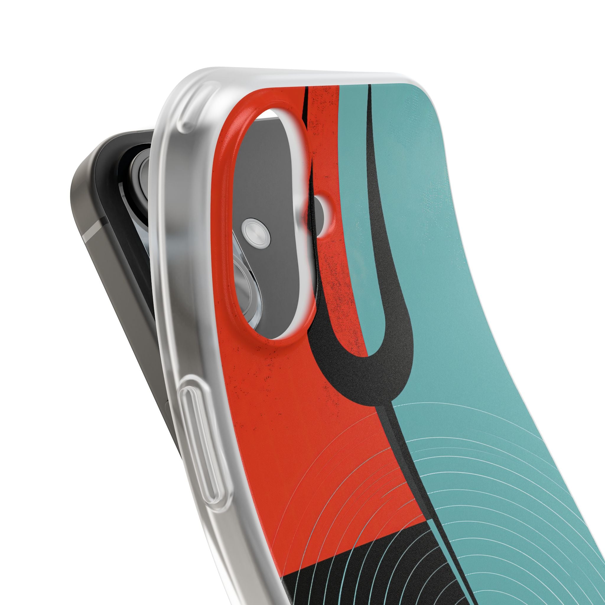 Teal Lite Phone Case for iPhone - Sonic Static Split