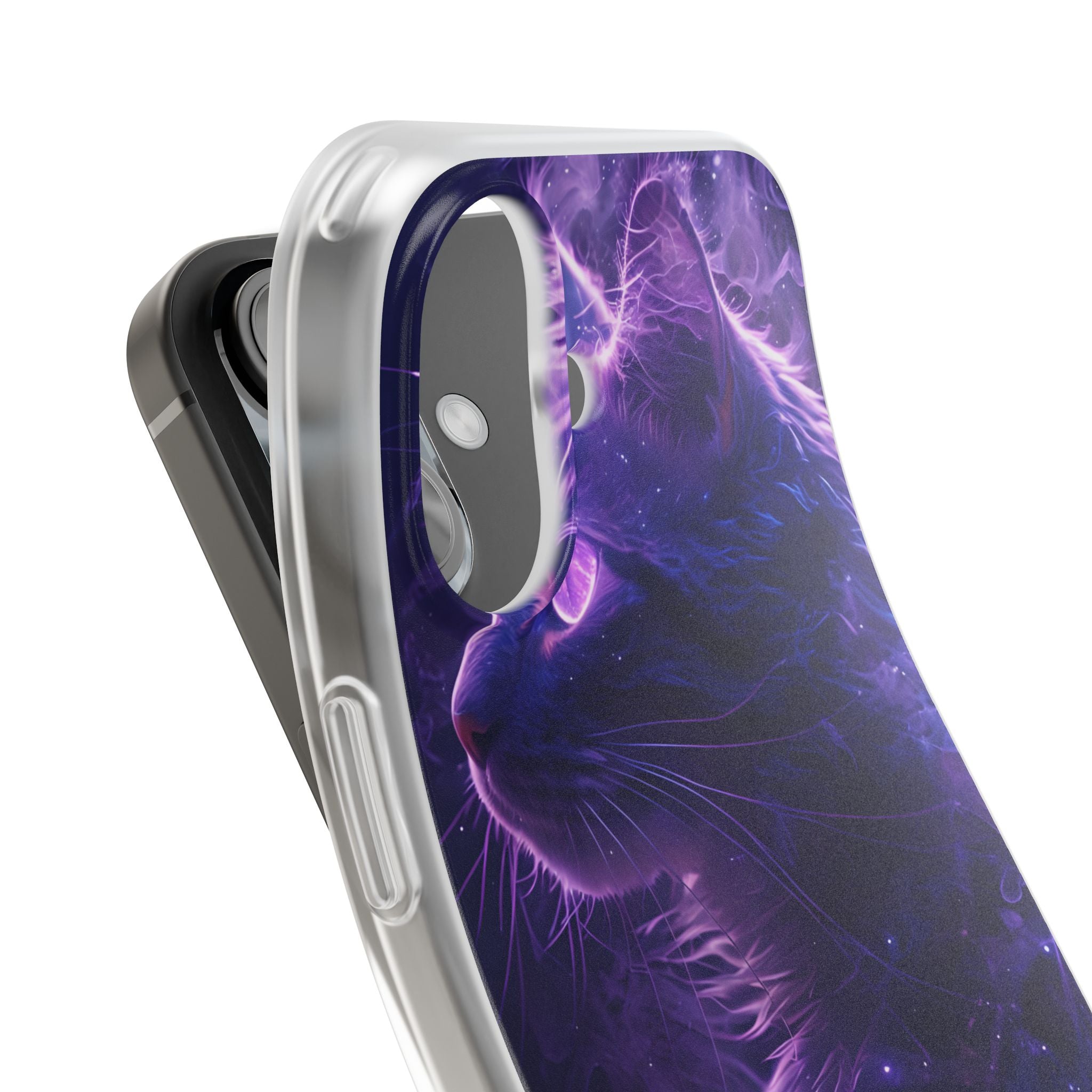 Purple Void Feline · Soft Custodia per iPhone