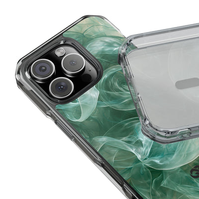 Translucent Aqua Flow · Clear Impact Magnetic Phone Case for iPhone · Teal