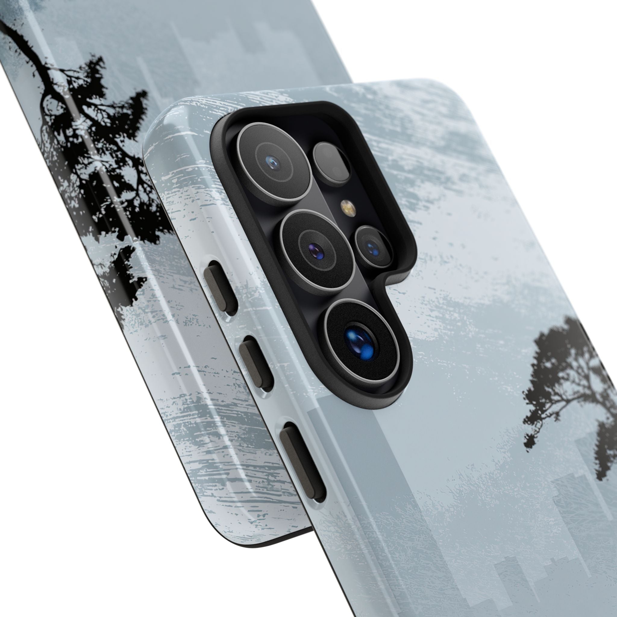 Grey Tough Phone Case for Samsung - Steel Slate Zen