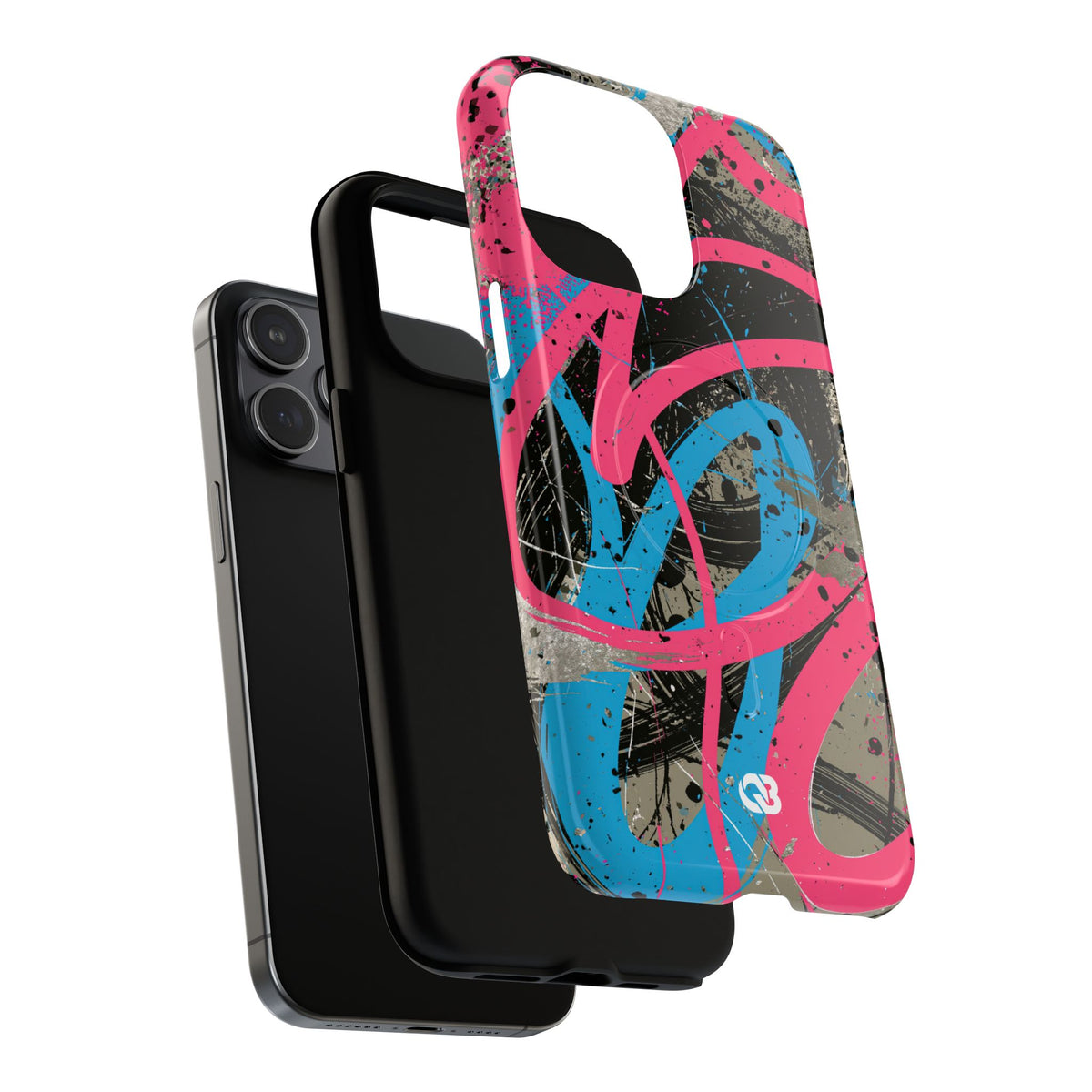 Cyber Splatter Flow · Tough 2.0 Magnetic Phone Case for iPhone · Pink