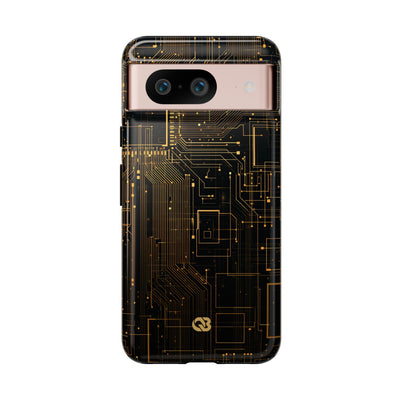 Gold Tough Phone Case for Google Pixel - Amber Core Mainframe