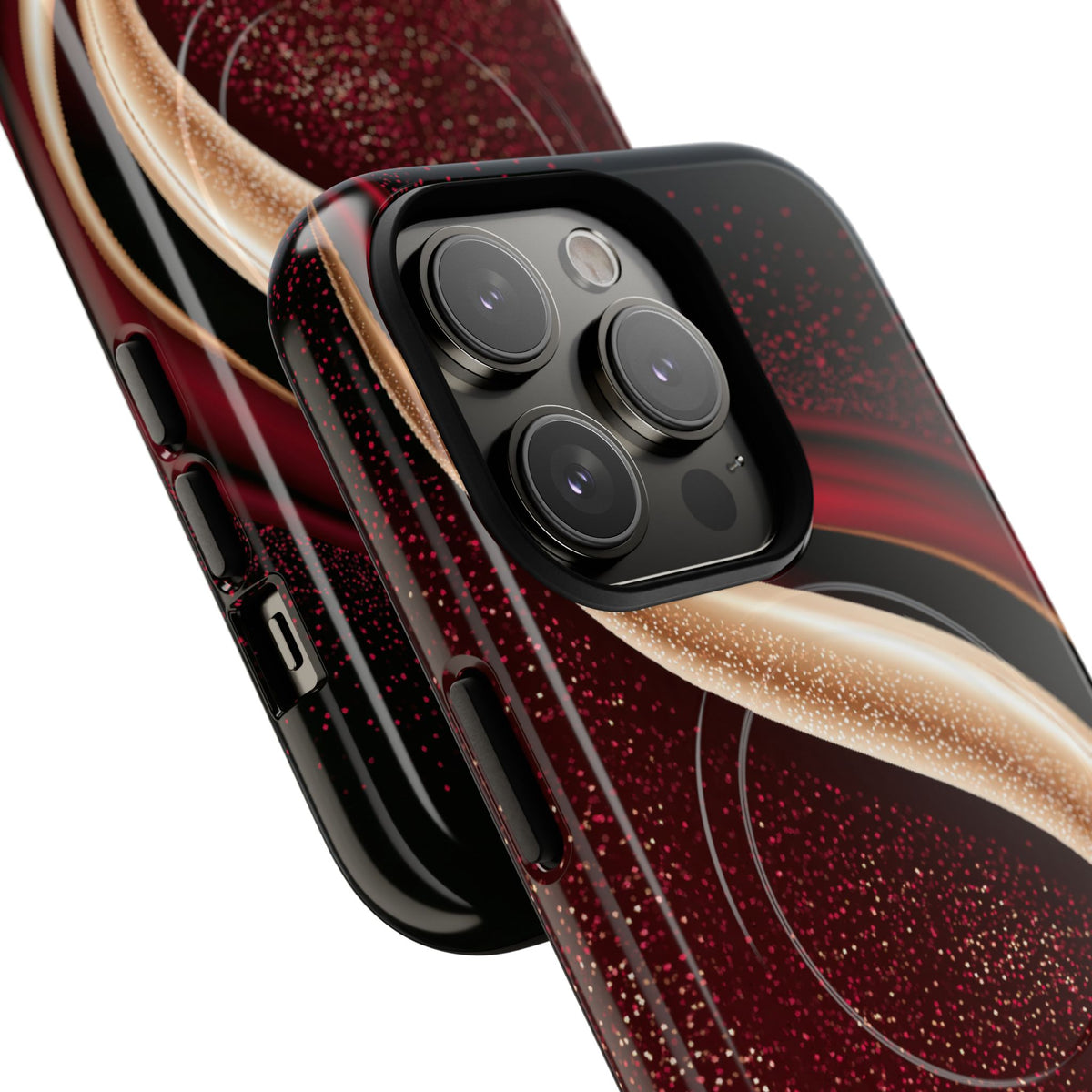 Gilded Crimson Flow · Tough 2.0 Magnetic Phone Case for iPhone · Red