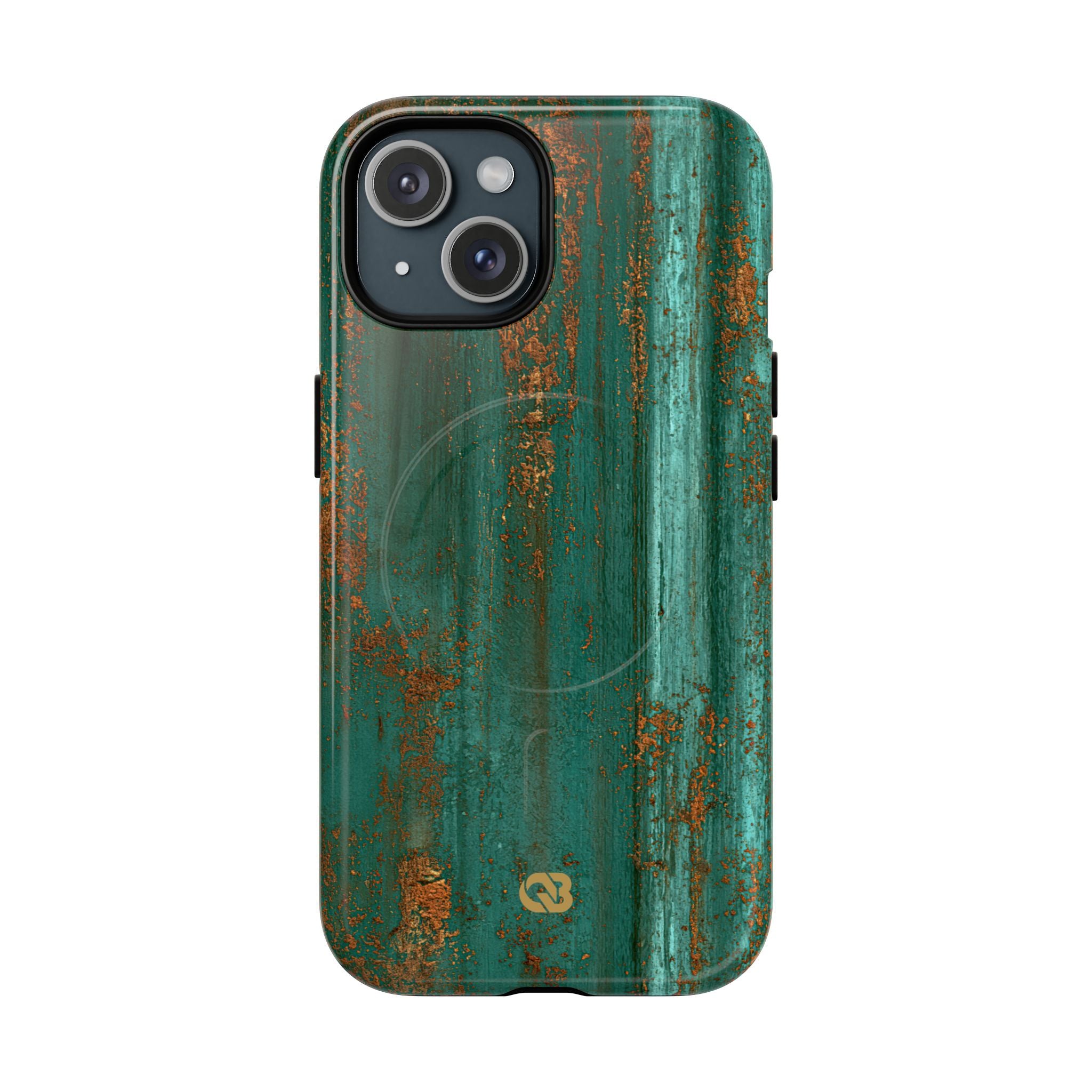 Teal Tough 2.0 Magsafe Phone Case for iPhone - Verdigris Copper Siding