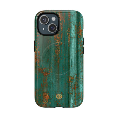 Teal Tough 2.0 Magsafe Phone Case for iPhone - Verdigris Copper Siding