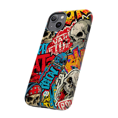 Skate Skull Riot · Tough Phone Case for iPhone · Red