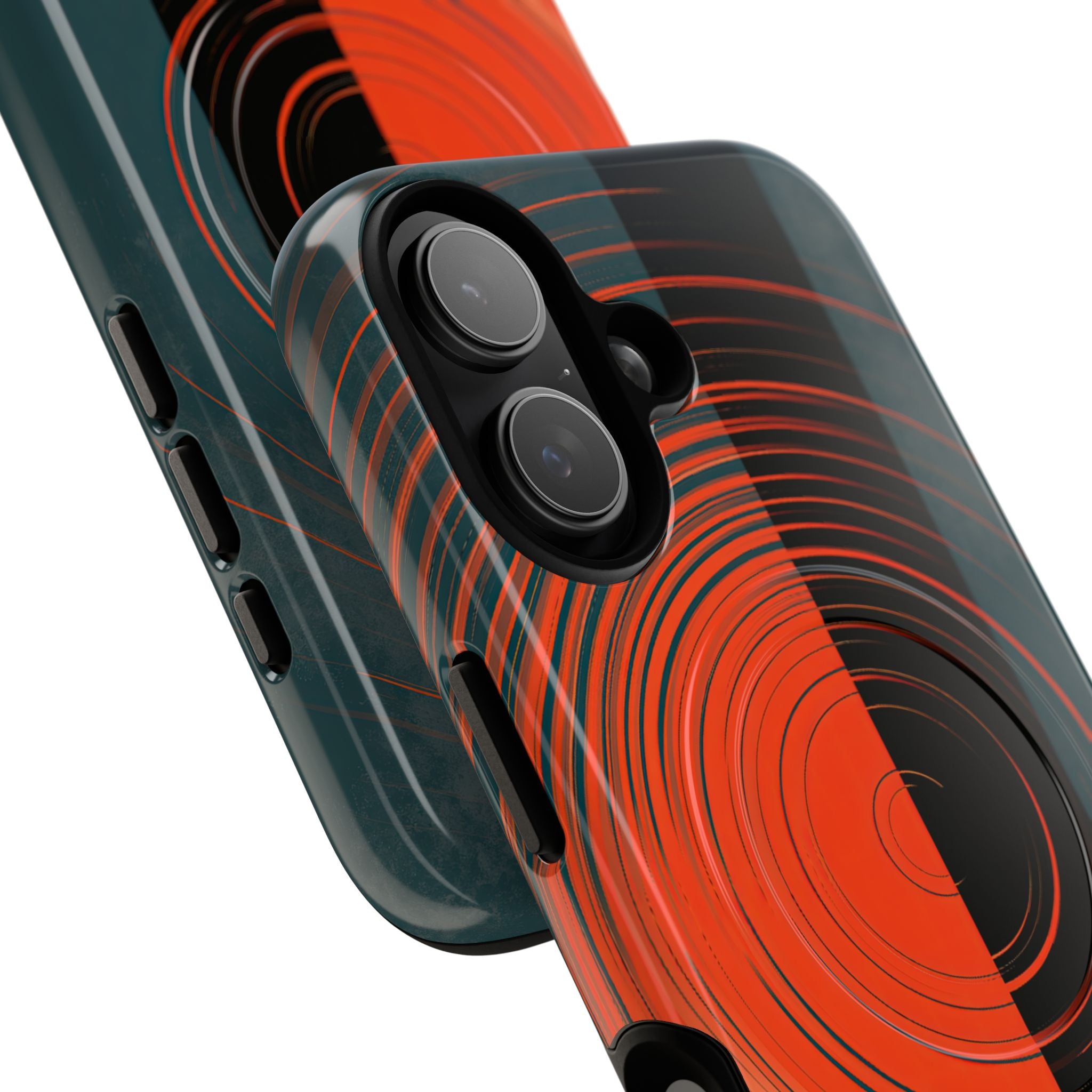 Teal Tough 2.0 Magsafe Phone Case for iPhone - Burnt Slate Radial