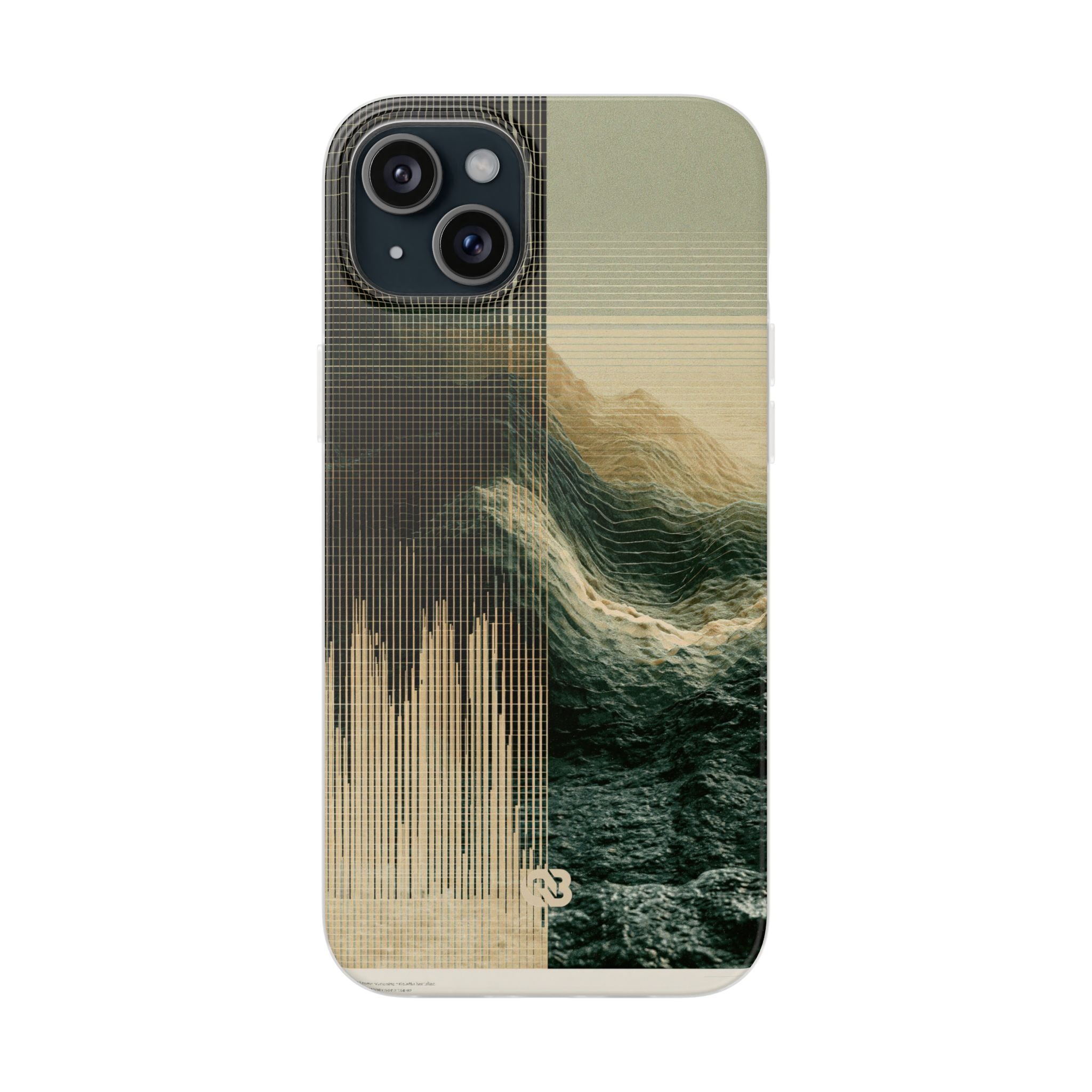 Beige Lite Phone Case for iPhone - Veridian Data Ridge