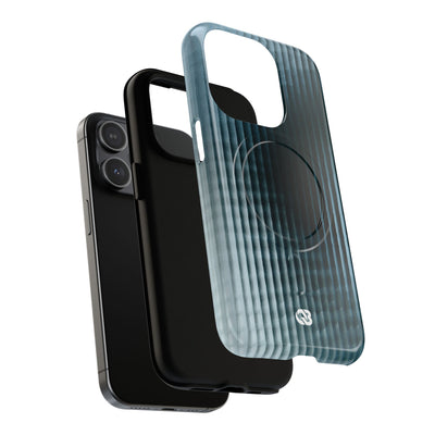 Blue Tough 2.0 Magsafe Phone Case for iPhone - Glacial Reeded Glass