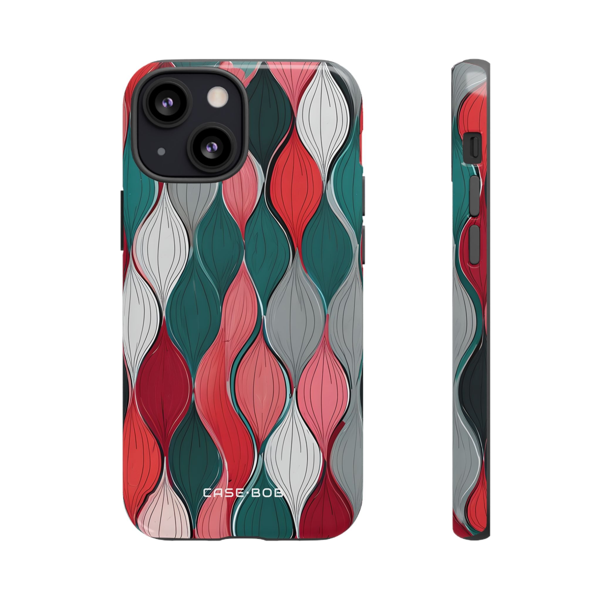 Leaf Cascade Teal iPhone 13 Mini Case - Tough