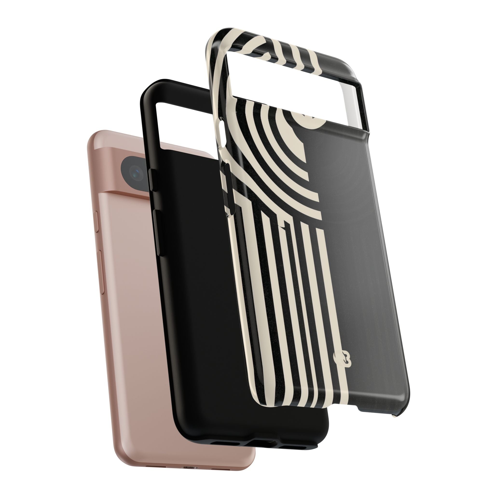 Beige Tough Phone Case for Google Pixel - Monolith Ivory Signal