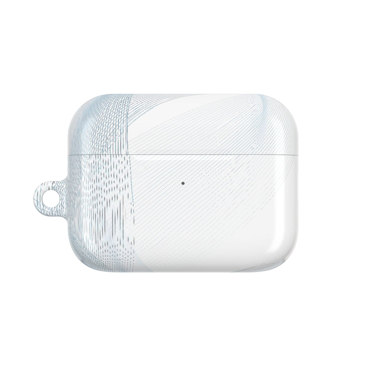Glacial Contour Waves · Hard Case for AirPods & AirPods Pro · White