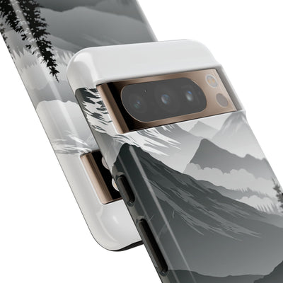 Grey Tough Phone Case for Google Pixel - Granite Ridge Mist
