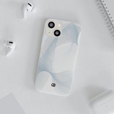 Glacial Contour Waves · Lite Phone Case for iPhone ·  White