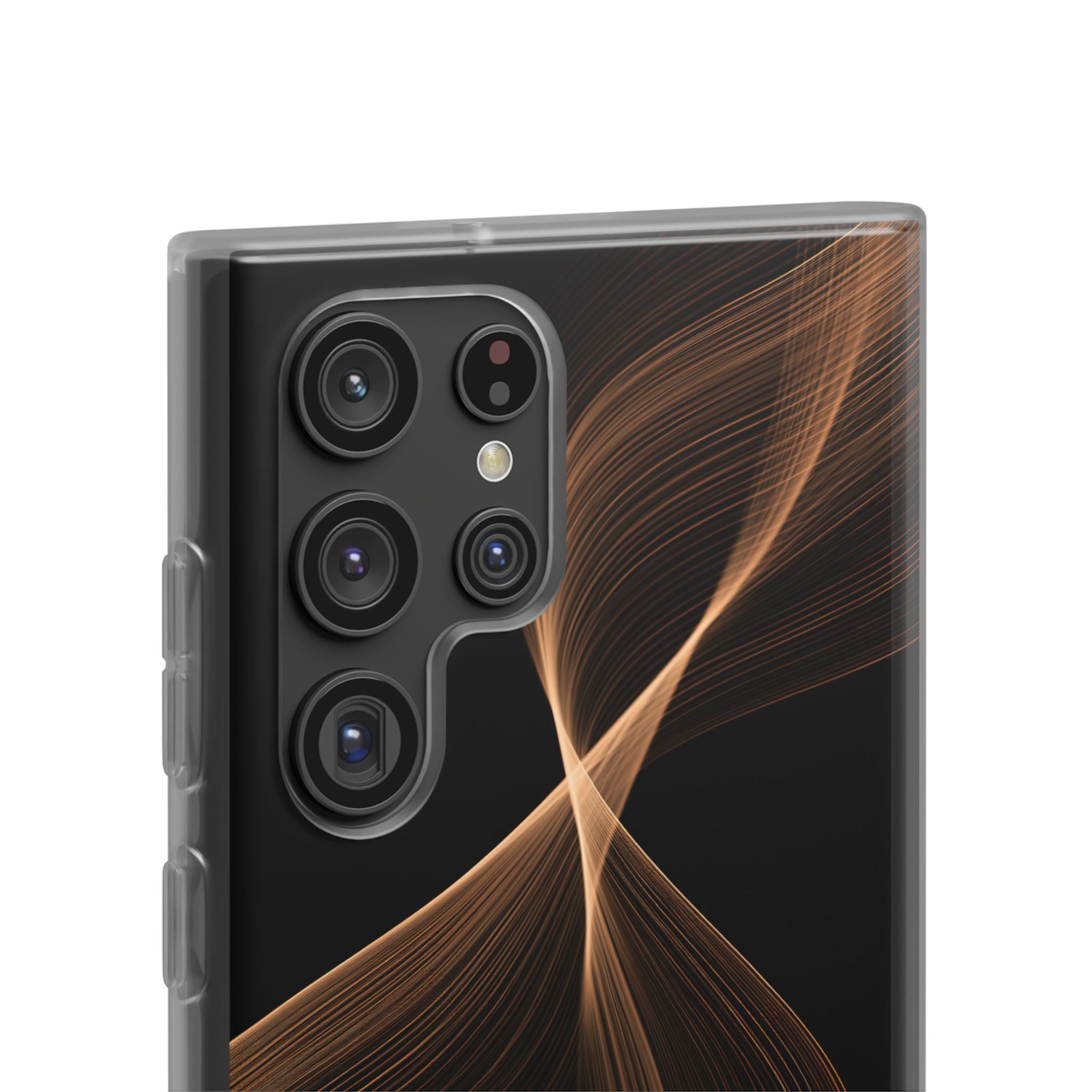 Brown Lite Phone Case for Samsung - Copper Silk Wave