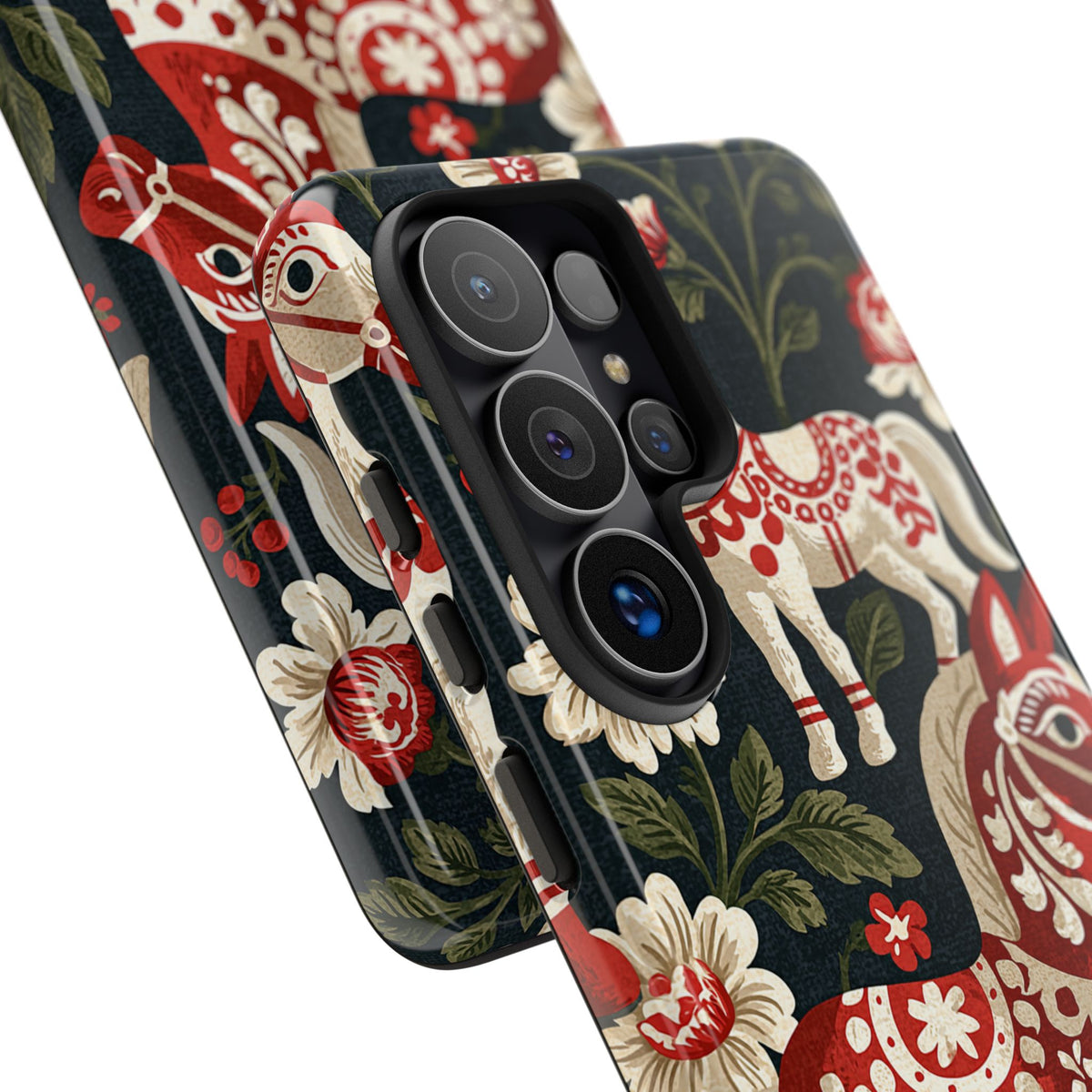 Nordic Dala Meadow · Tough Phone Case for Samsung · Red