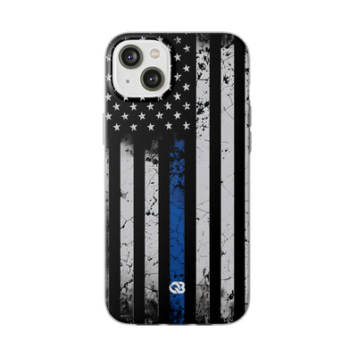 Gritty Cobalt Flag · Soft Phone Case for iPhone