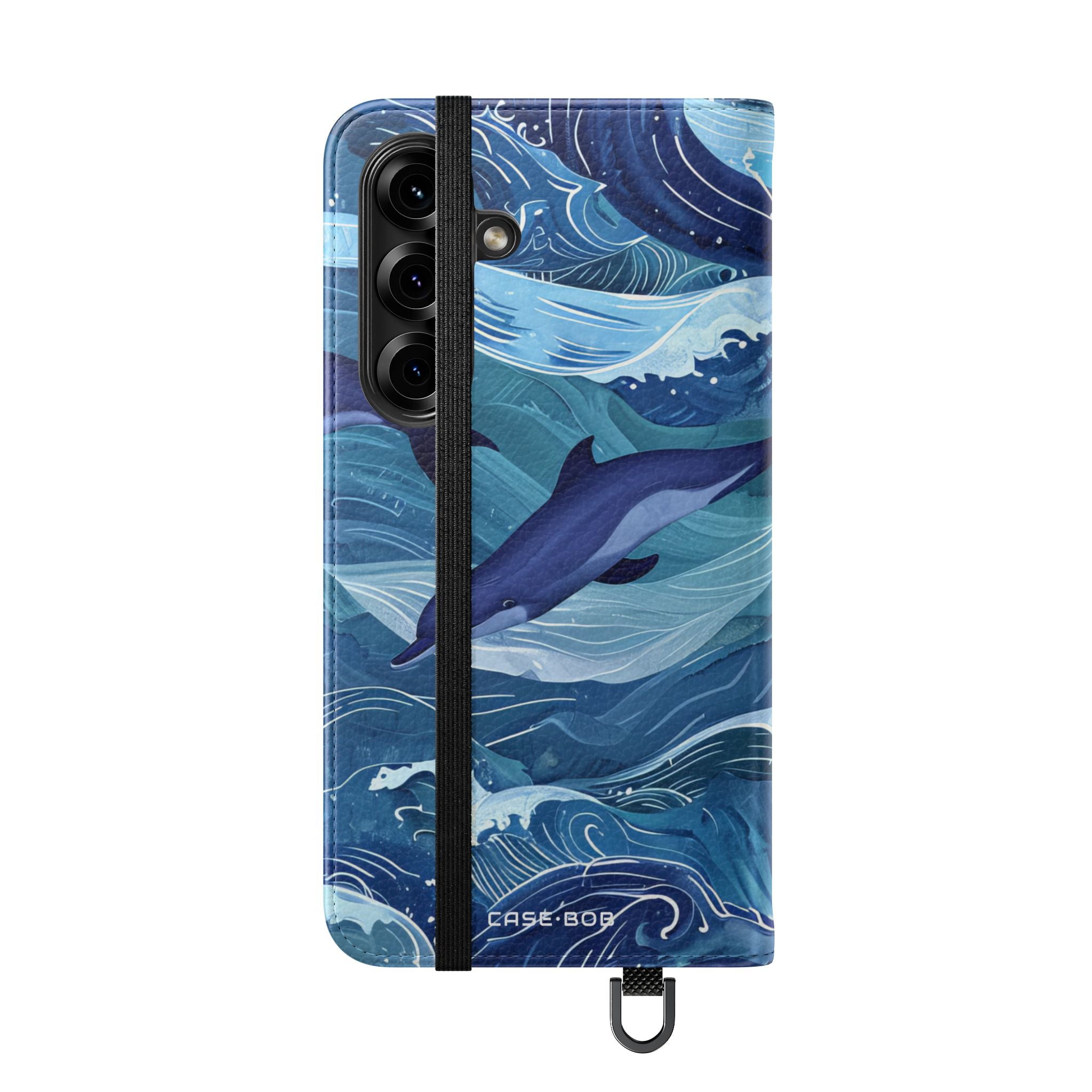 Dolphin Wave Dance - Samsung S25 Case - Lompakko