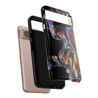 Purple Tough Phone Case for Google Pixel - Liquid Neon Chrome