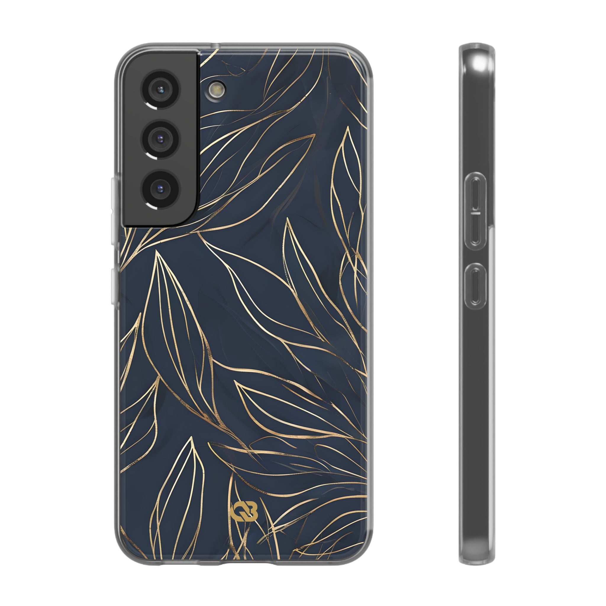 Gilded Navy Foliage · Soft Phone Case for Samsung