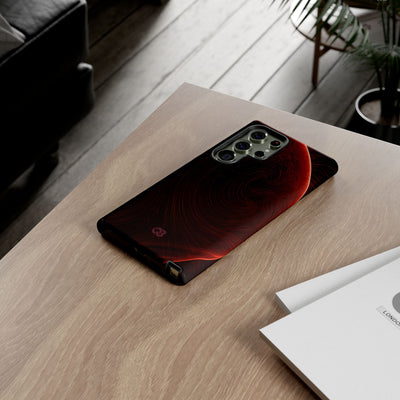 Red Tough Phone Case for Samsung - Crimson Flare Flux