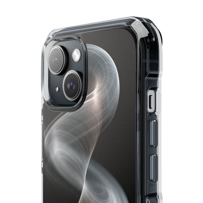 Luminous Vortex · Clear Impact Magnetic Phone Case for iPhone · Black