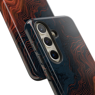 Black Tough Phone Case for Samsung - Volcanic Basalt Map