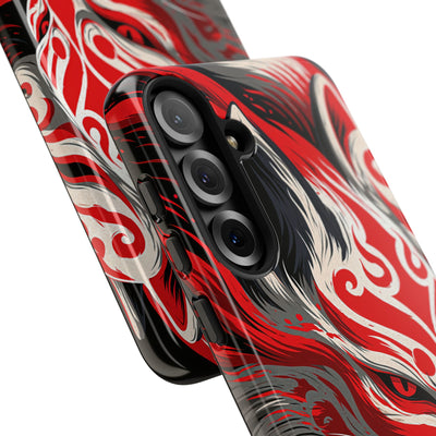 Crimson Kitsune Spirit · Tough Phone Case for Samsung · Red
