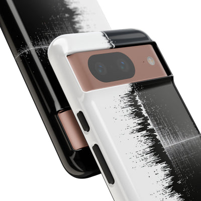 Black Tough Phone Case for Google Pixel - Static Signal Split