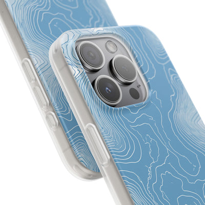 Blue Lite Phone Case for iPhone - Glacial Ridge Topo