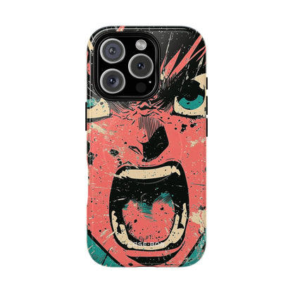 Screaming Face Pink iPhone 16 Pro Case - Tough+