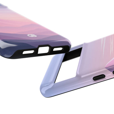 Purple Tough Phone Case for Google Pixel - Lavender Alpine Dawn