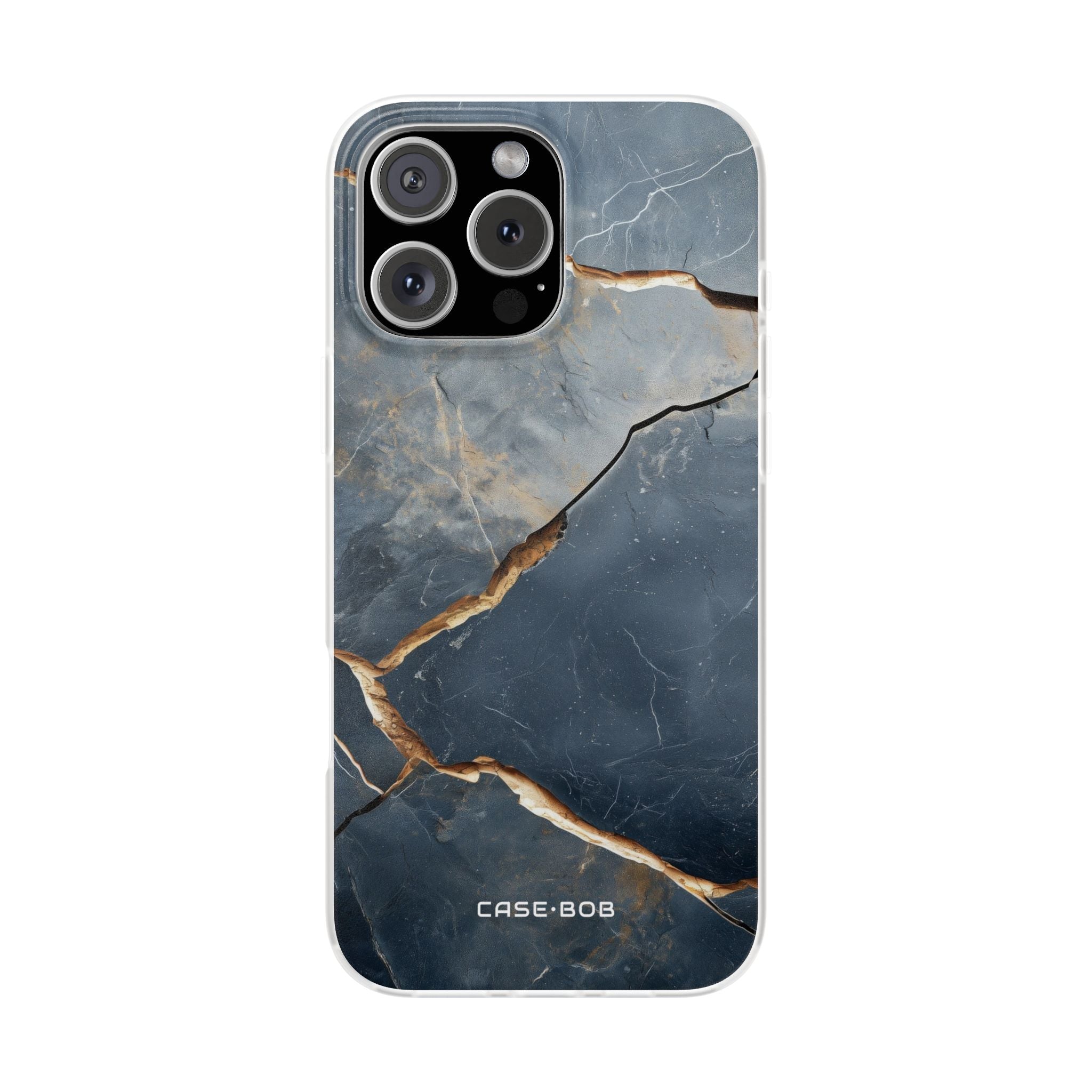 Jagged Vein Navy iPhone 16 Pro Max Case - Soft
