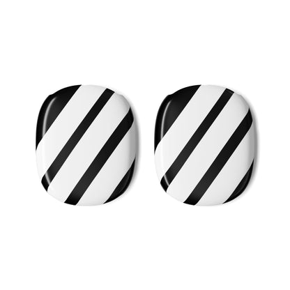 Diagonal Stripes BlackWhite - AirPod Max Case