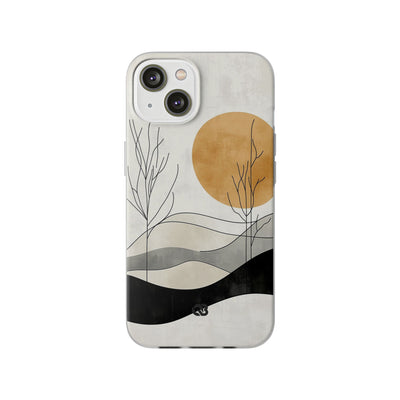 Burnt Horizon Lines · Soft Phone Case for iPhone