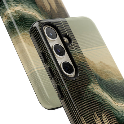 Beige Tough Phone Case for Samsung - Veridian Data Ridge
