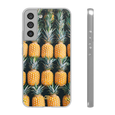 Gilded Pineapple Rows · Soft Phone Case for Samsung
