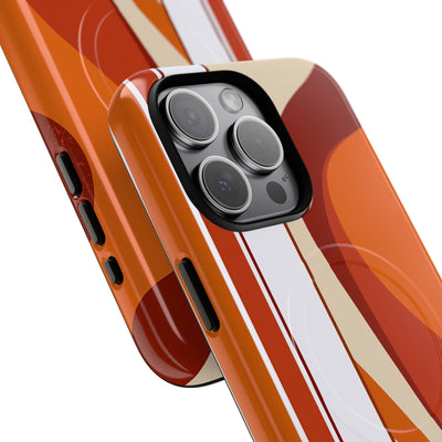 Orange Tough 2.0 Magsafe Phone Case for iPhone - Terracotta Metro Line