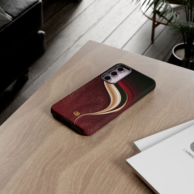 Gilded Crimson Flow · Tough Phone Case for Samsung · Red